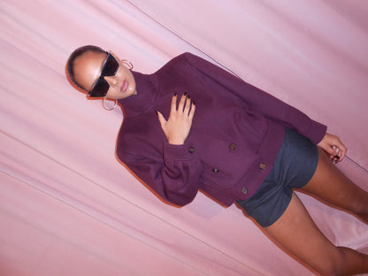 YVES SAINT LAURENT 1980S WOOL CROPPED JACKET