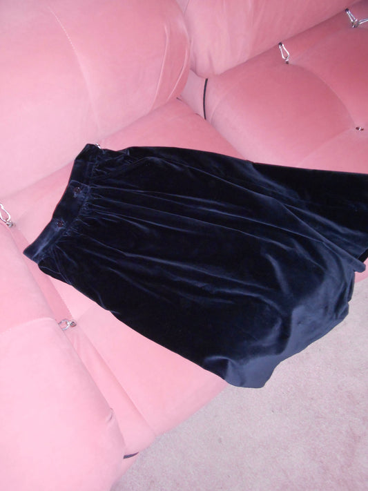 YVES SAINT LAURENT VARIATION FW 1990 VELVET SKIRT