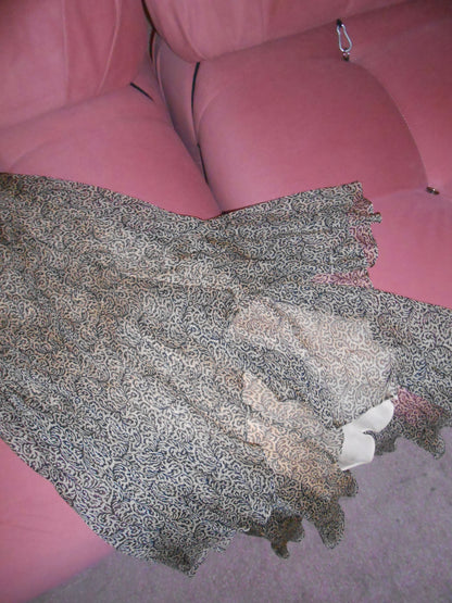 RALPH LAUREN EARLY 2000S SILK PRINTED SKIRT