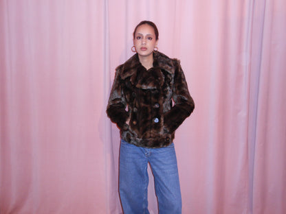 GUCCI BY TOM FORD FW 1996 RUNWAY FAUX FUR MILITARY JACKET