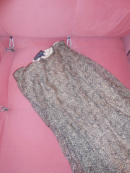RALPH LAUREN EARLY 2000S SILK PRINTED SKIRT