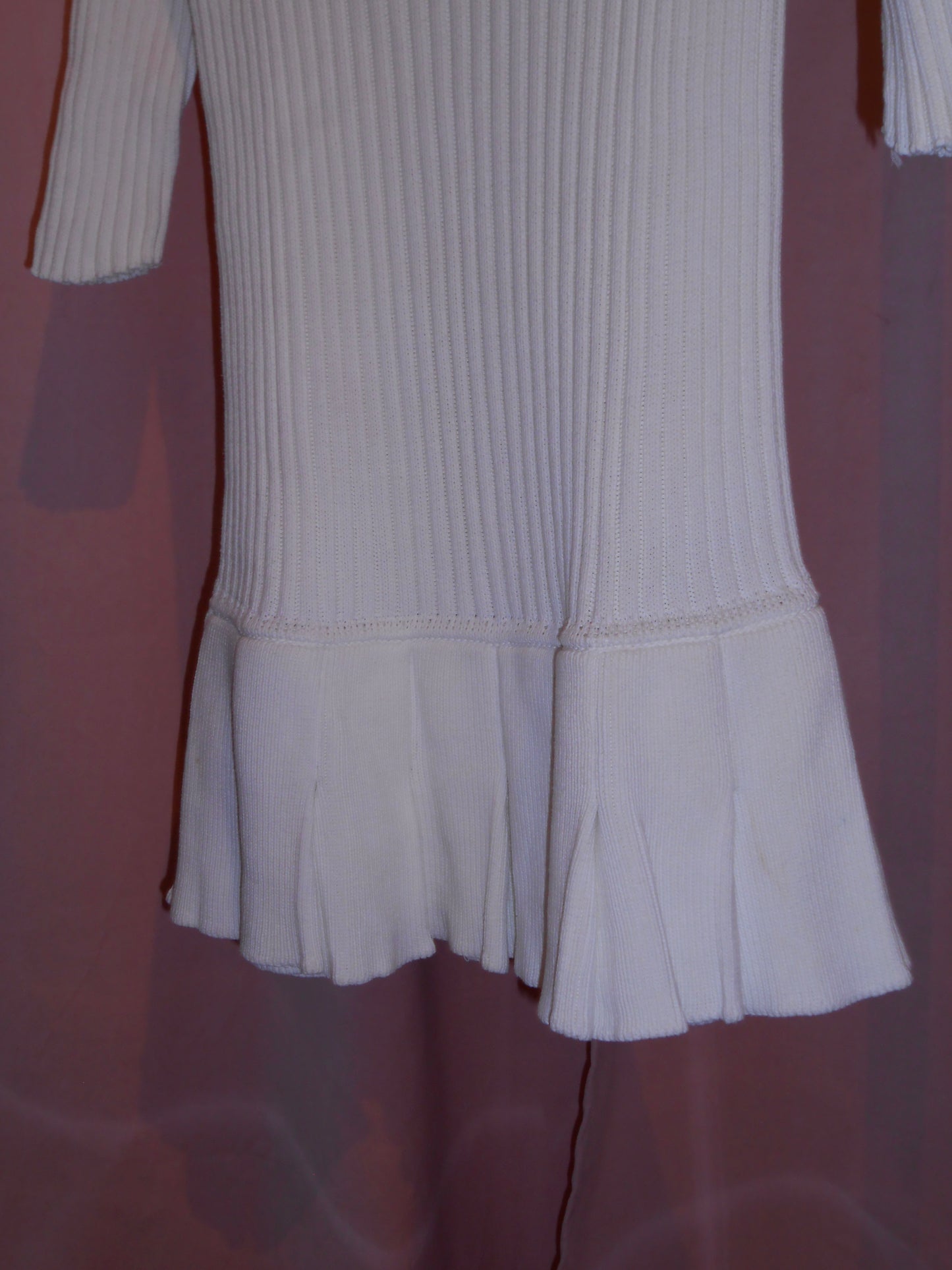 MIU MIU	EARLY 2000S KNIT RIBBED DROP WAIST DRESS