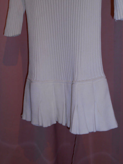MIU MIU	EARLY 2000S KNIT RIBBED DROP WAIST DRESS