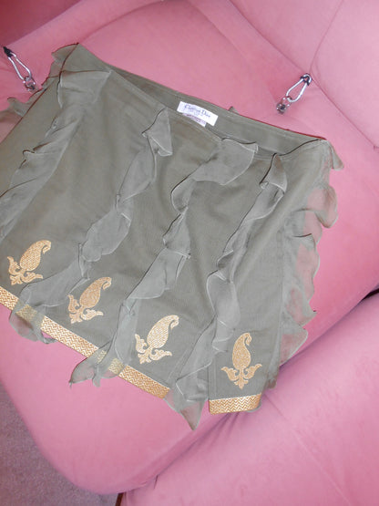 DIOR BY JOHN GALLIANO FW 2002 SILK MINI SKIRT