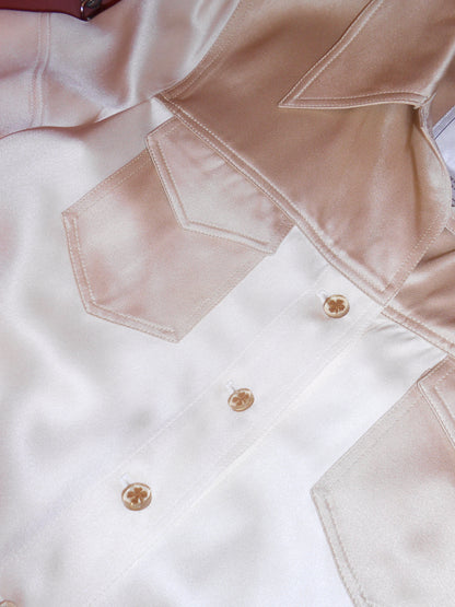 CHANEL BY KARL LAGERFELD CRUISE 2001 SILK SHORT SLEEVE TOP