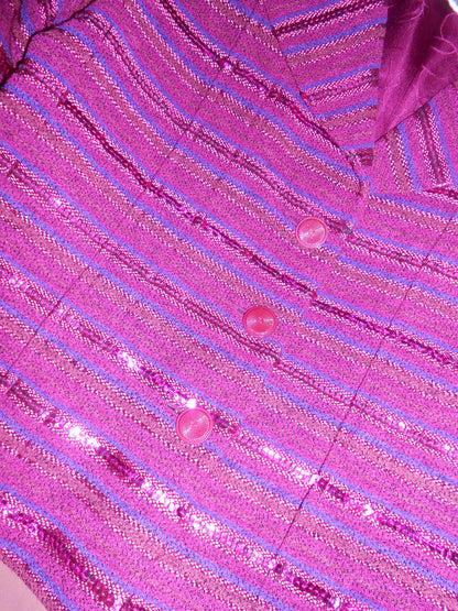 CHANEL BY KARL LAGERFELD SS 2001 TWEED & SEQUIN JACKET