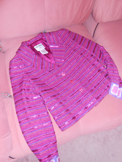 CHANEL BY KARL LAGERFELD SS 2001 TWEED & SEQUIN JACKET