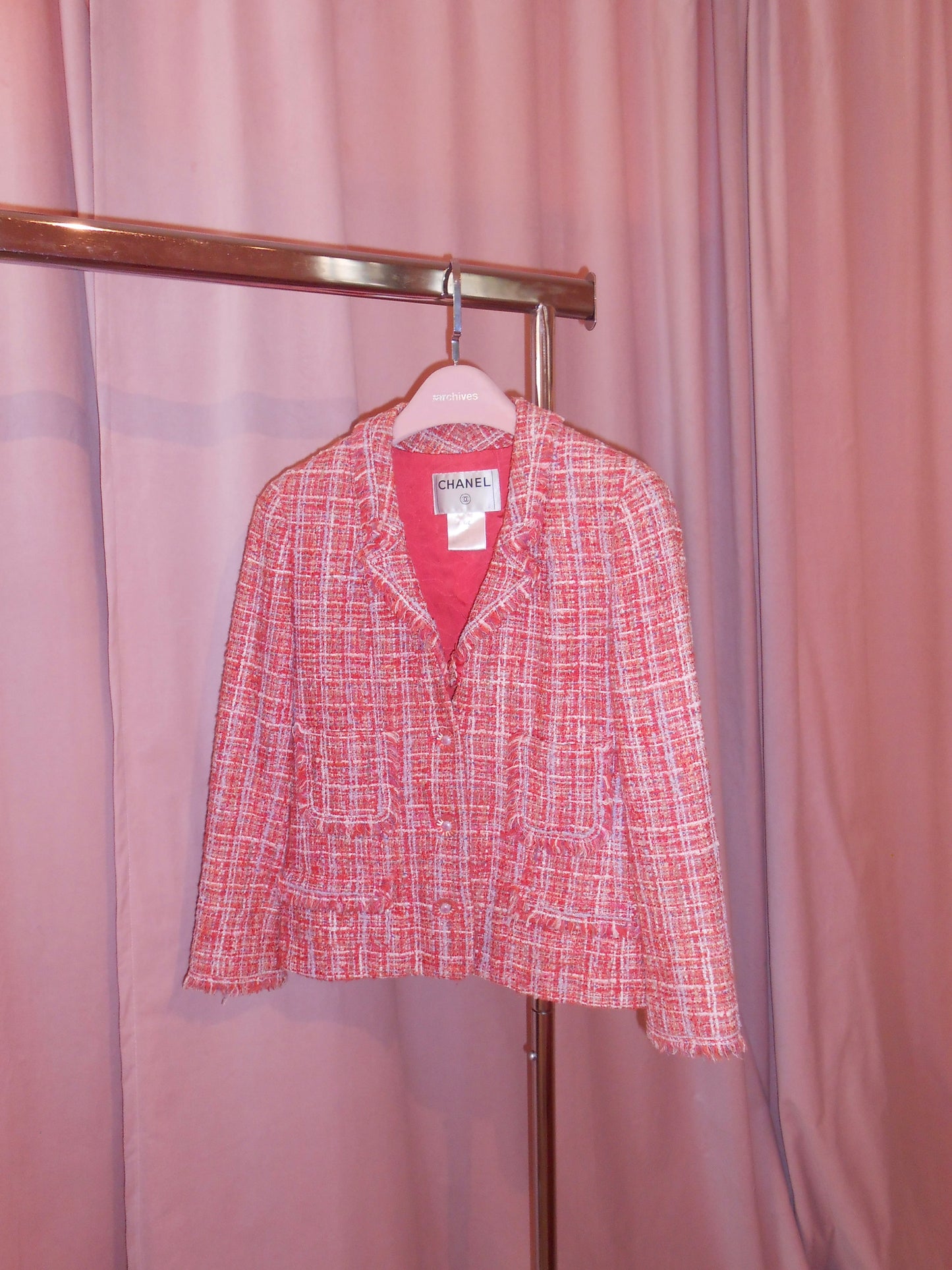 CHANEL BY KARL LAGERFELD SS 2004 MULTICOLOR TWEED JACKET