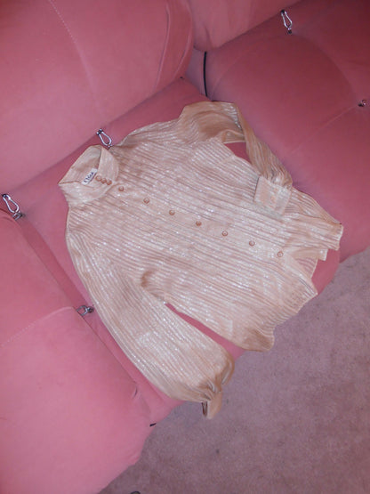 CHLOE EARLY 2000S SILK STRIPED BLOUSE