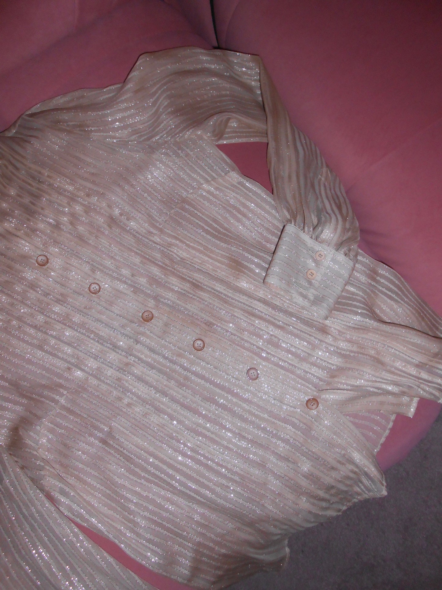 CHLOE EARLY 2000S SILK STRIPED BLOUSE