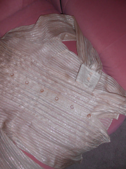 CHLOE EARLY 2000S SILK STRIPED BLOUSE