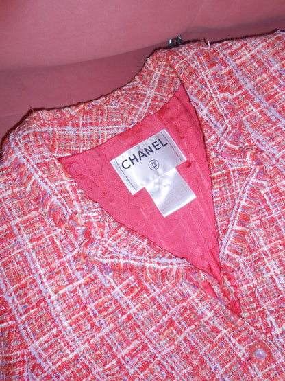 CHANEL BY KARL LAGERFELD SS 2004 MULTICOLOR TWEED JACKET