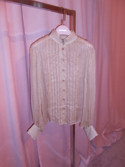 CHLOE EARLY 2000S SILK STRIPED BLOUSE