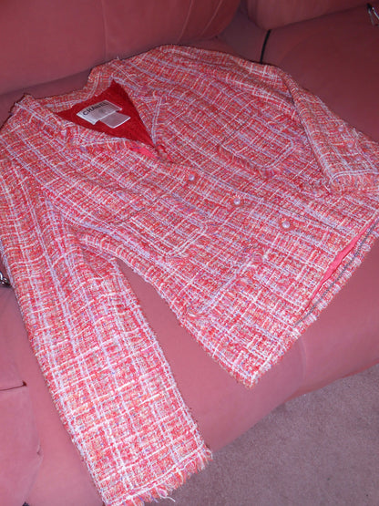 CHANEL BY KARL LAGERFELD SS 2004 MULTICOLOR TWEED JACKET