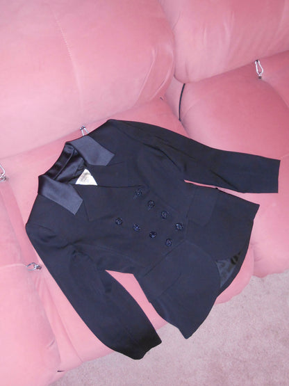 YVES SAINT LAURENT VARIATION 1990S STRUCTURED SMOKING JACKET