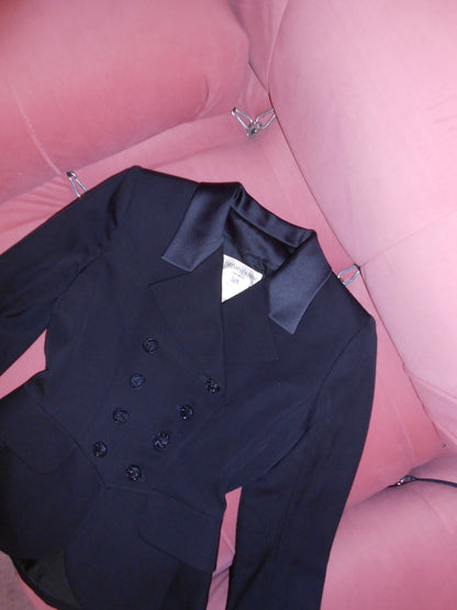 YVES SAINT LAURENT VARIATION 1990S STRUCTURED SMOKING JACKET