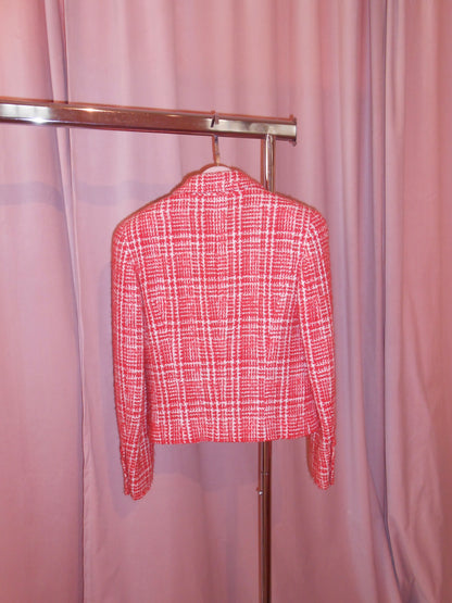 CHANEL BY KARL LAGERFELD SS 1997 TWEED CHECK JACKET