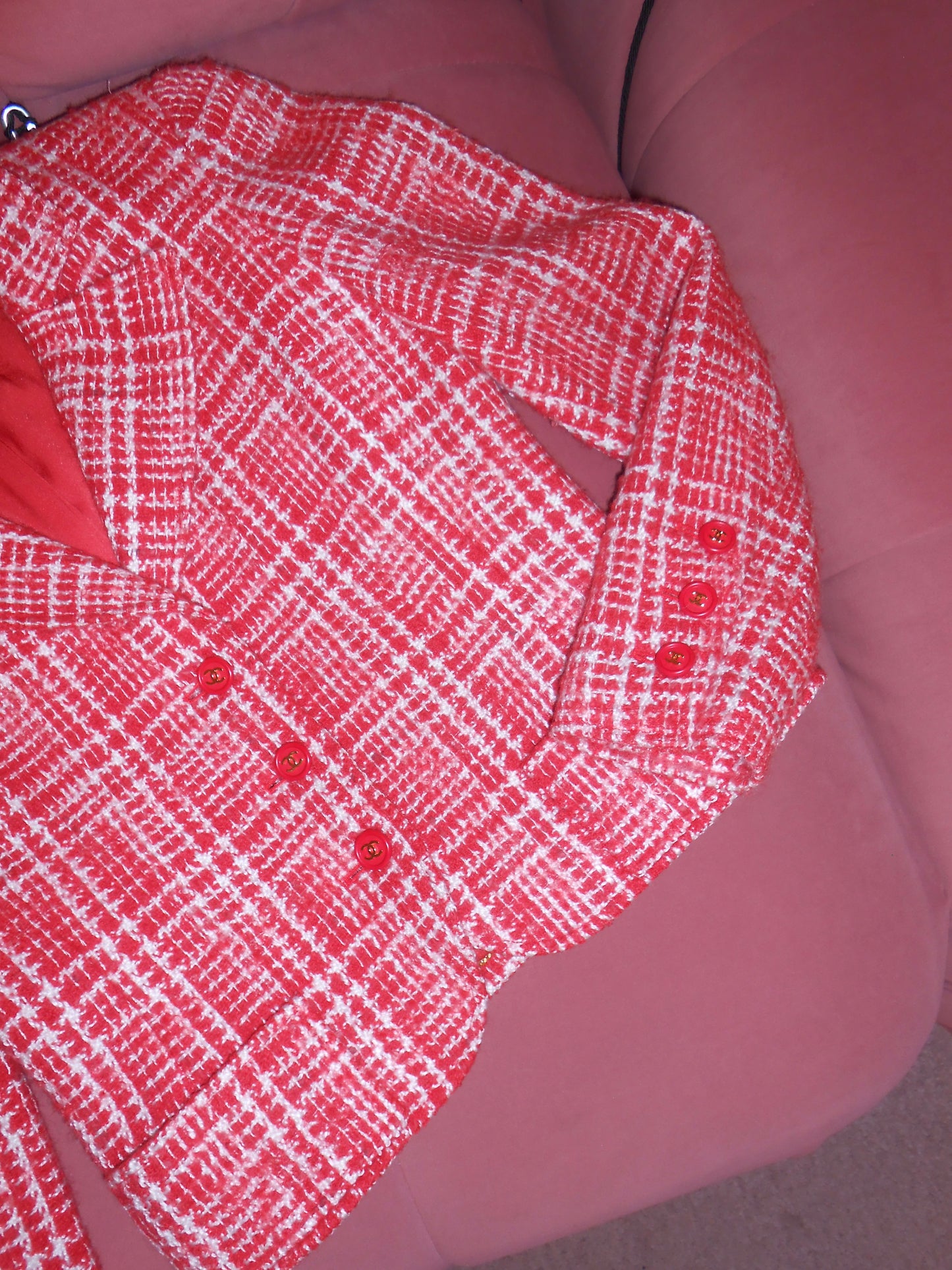 CHANEL BY KARL LAGERFELD SS 1997 TWEED CHECK JACKET