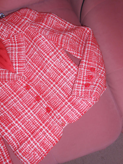 CHANEL BY KARL LAGERFELD SS 1997 TWEED CHECK JACKET