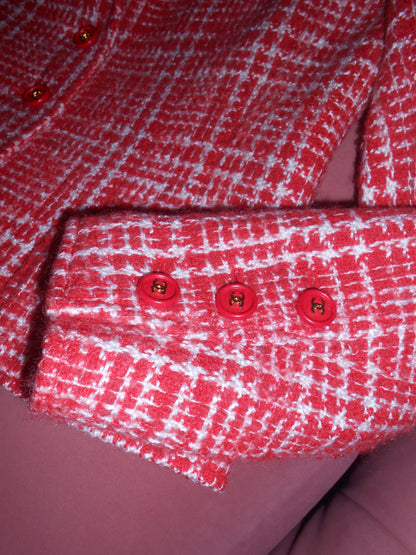CHANEL BY KARL LAGERFELD SS 1997 TWEED CHECK JACKET