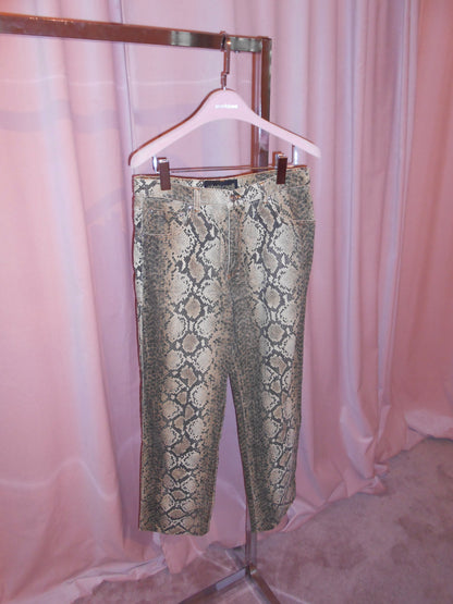 ROBERTO CAVALLI EARLY 2000S SNAKE PRINT JEANS