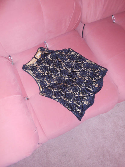 VALENTINO EARLY 2000S LACE BEADED TOP