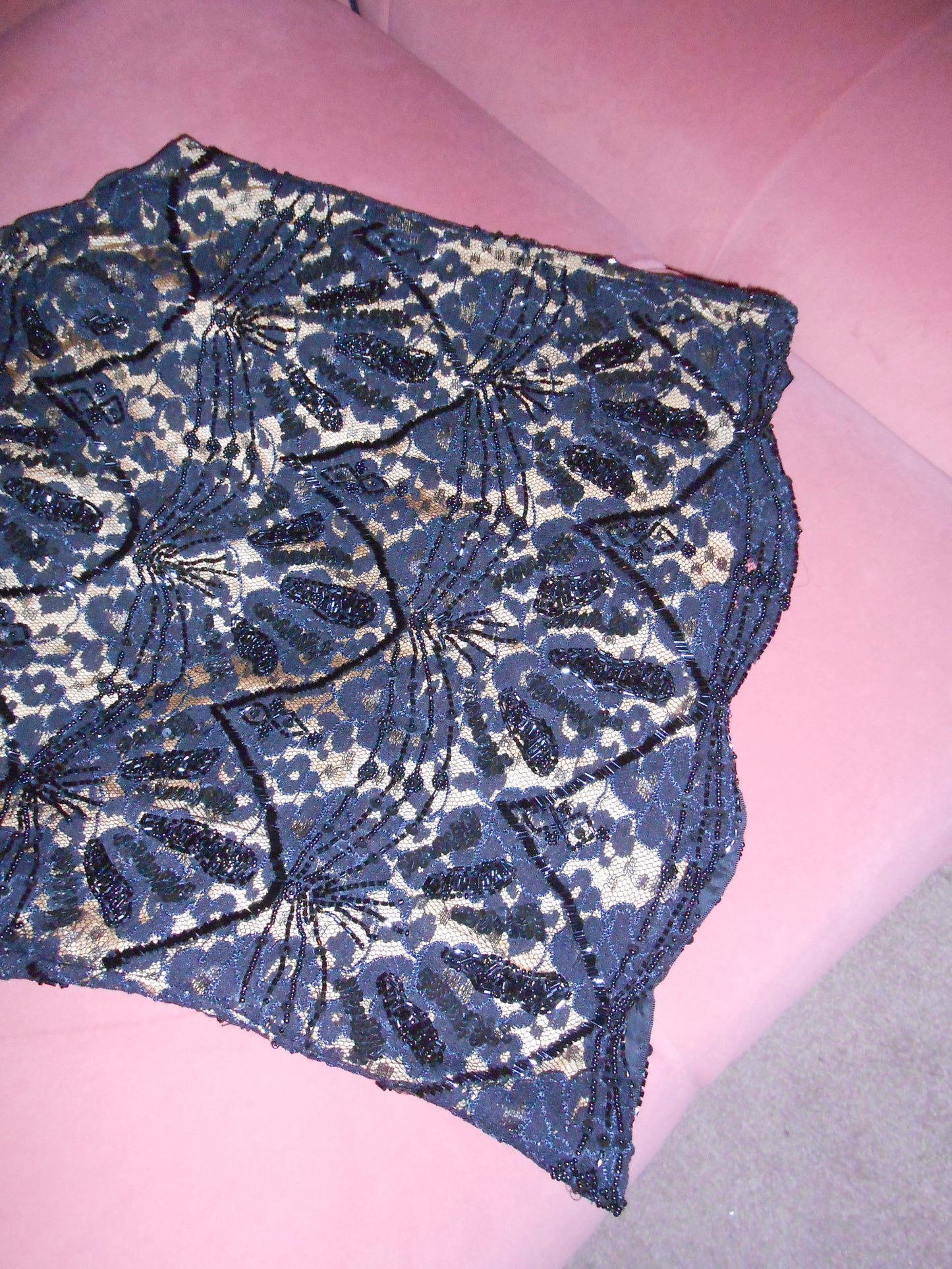 VALENTINO EARLY 2000S LACE BEADED TOP