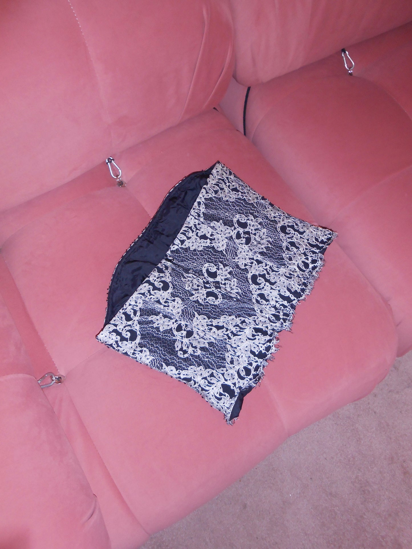 BOB MACKIE	1980S LACE BEADED BUSTIER TOP