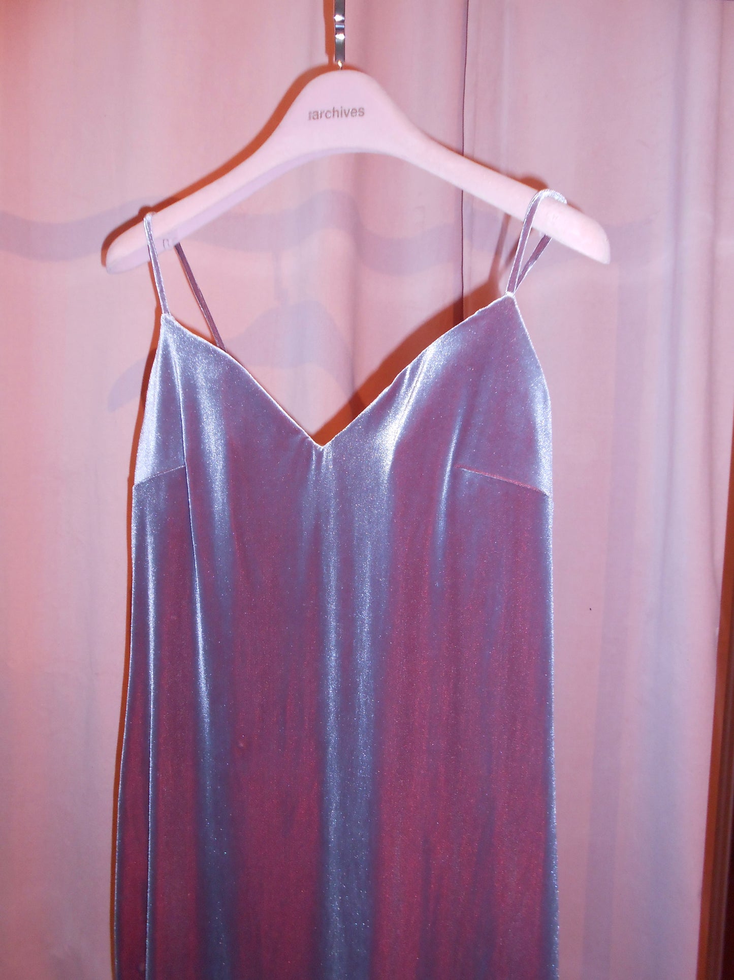 LA PERLA 1990S VELVET SLIP WITH LACE