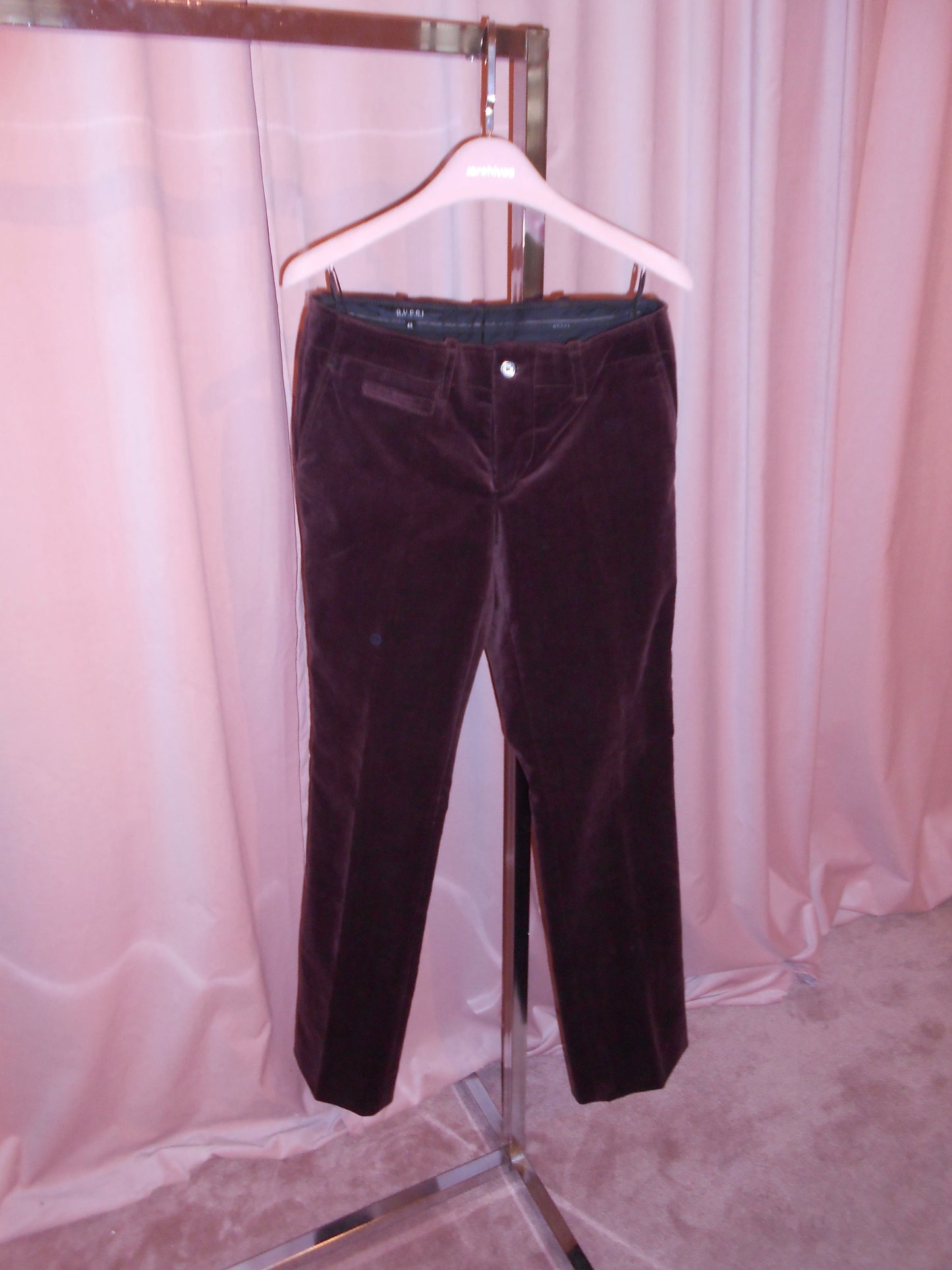 GUCCI BY TOM FORD FW 2002 VELVET TROUSERS