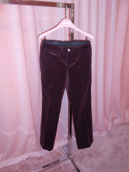 GUCCI BY TOM FORD FW 2002 VELVET TROUSERS