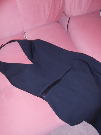 THIERRY MUGLER 1990S HALTER GOWN WITH SHEER DETAIL