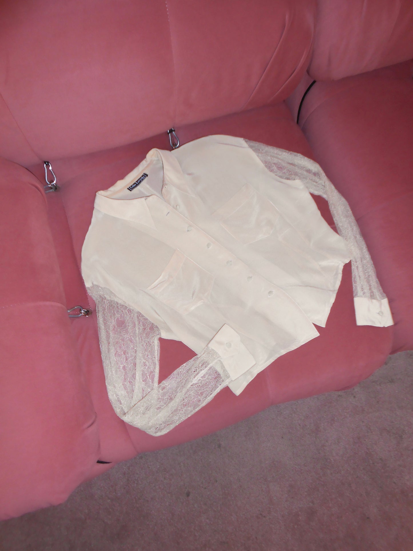LOLITA LEMPICKA 1990S SILK AND LACE BLOUSE