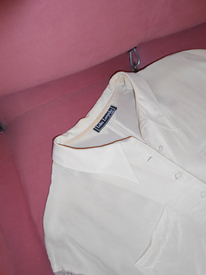 LOLITA LEMPICKA 1990S SILK AND LACE BLOUSE