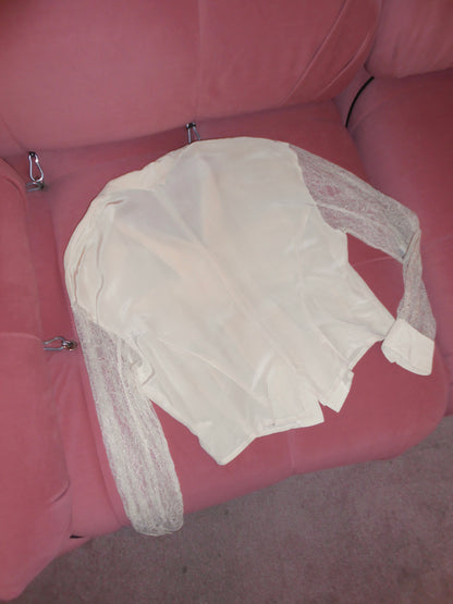 LOLITA LEMPICKA 1990S SILK AND LACE BLOUSE