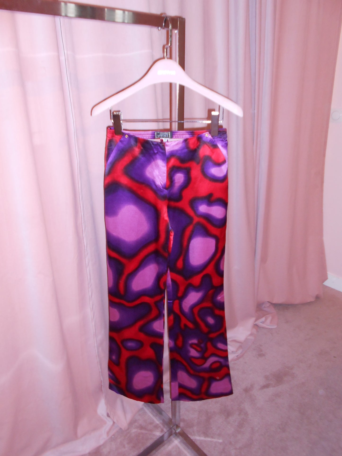 GIANNI VERSACE 2001 SATIN PRINTED PANTS