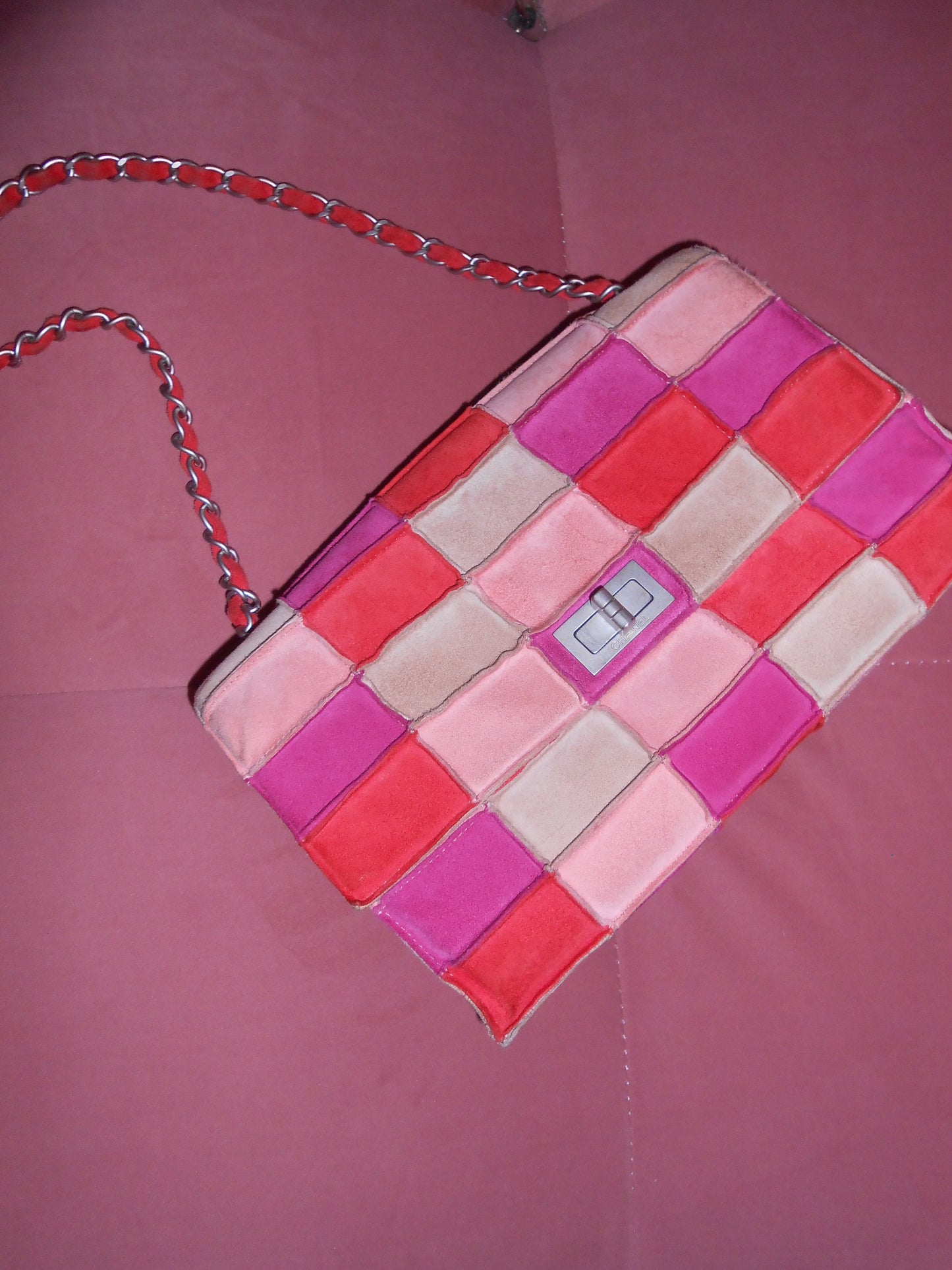 CHANEL SS 2000 SUEDE PATCHWORK FLAP BAG