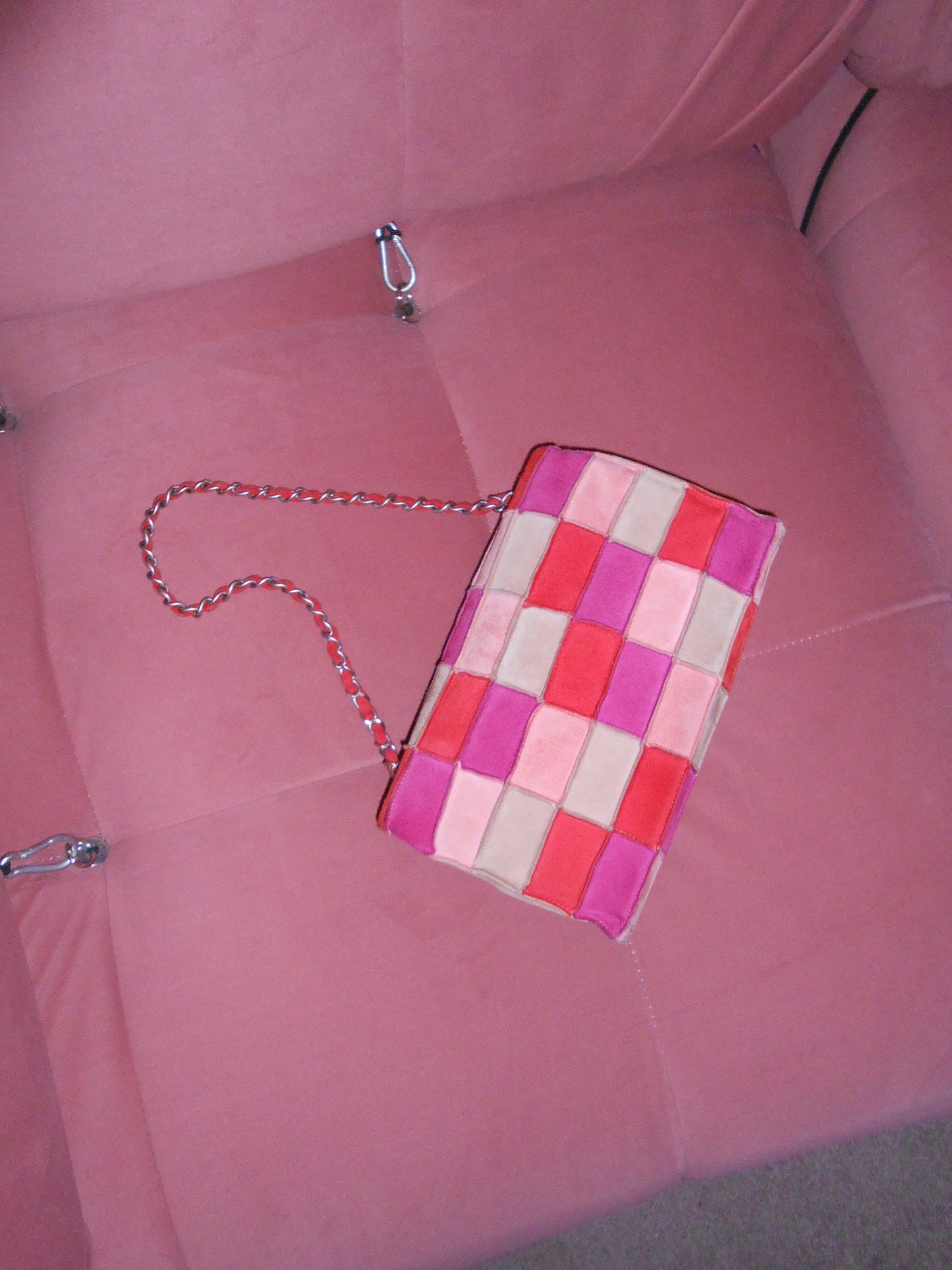 CHANEL SS 2000 SUEDE PATCHWORK FLAP BAG