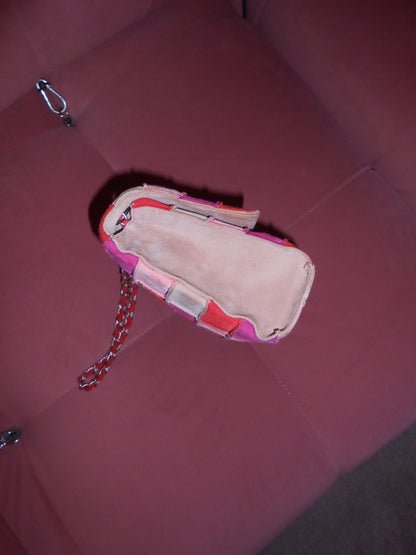 CHANEL SS 2000 SUEDE PATCHWORK FLAP BAG