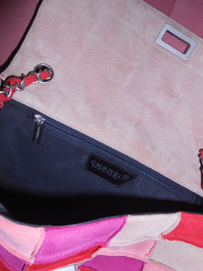 CHANEL SS 2000 SUEDE PATCHWORK FLAP BAG