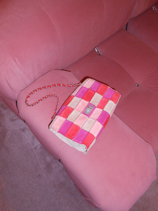 CHANEL SS 2000 SUEDE PATCHWORK FLAP BAG
