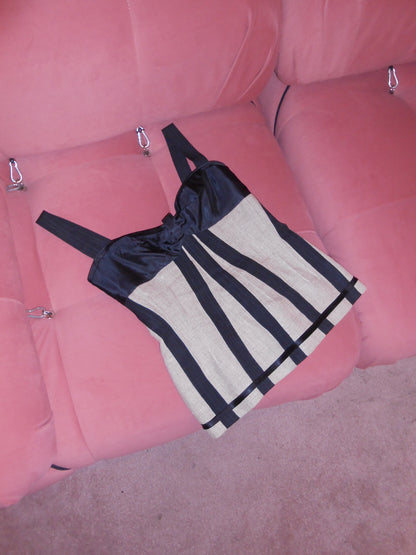 DOLCE & GABBANA EARLY 2000S BURLAP BUSTIER TOP