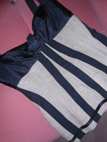 DOLCE & GABBANA EARLY 2000S BURLAP BUSTIER TOP