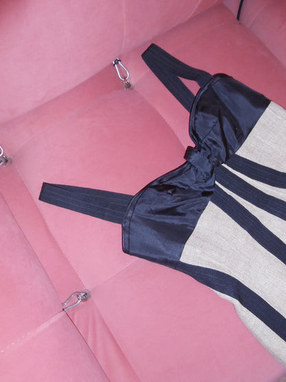 DOLCE & GABBANA EARLY 2000S BURLAP BUSTIER TOP