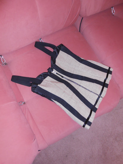 DOLCE & GABBANA EARLY 2000S BURLAP BUSTIER TOP