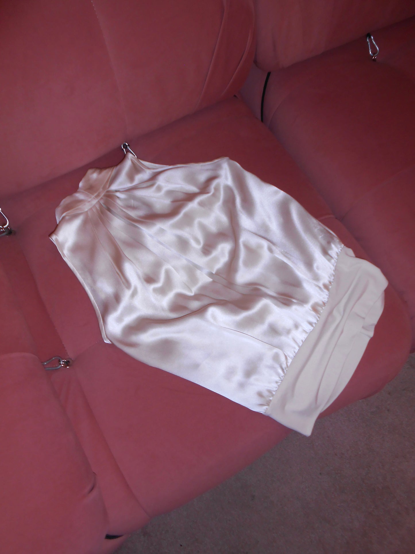 PLEIN SUD EARLY 2000S SILK PLUNGING DRAPED TOP