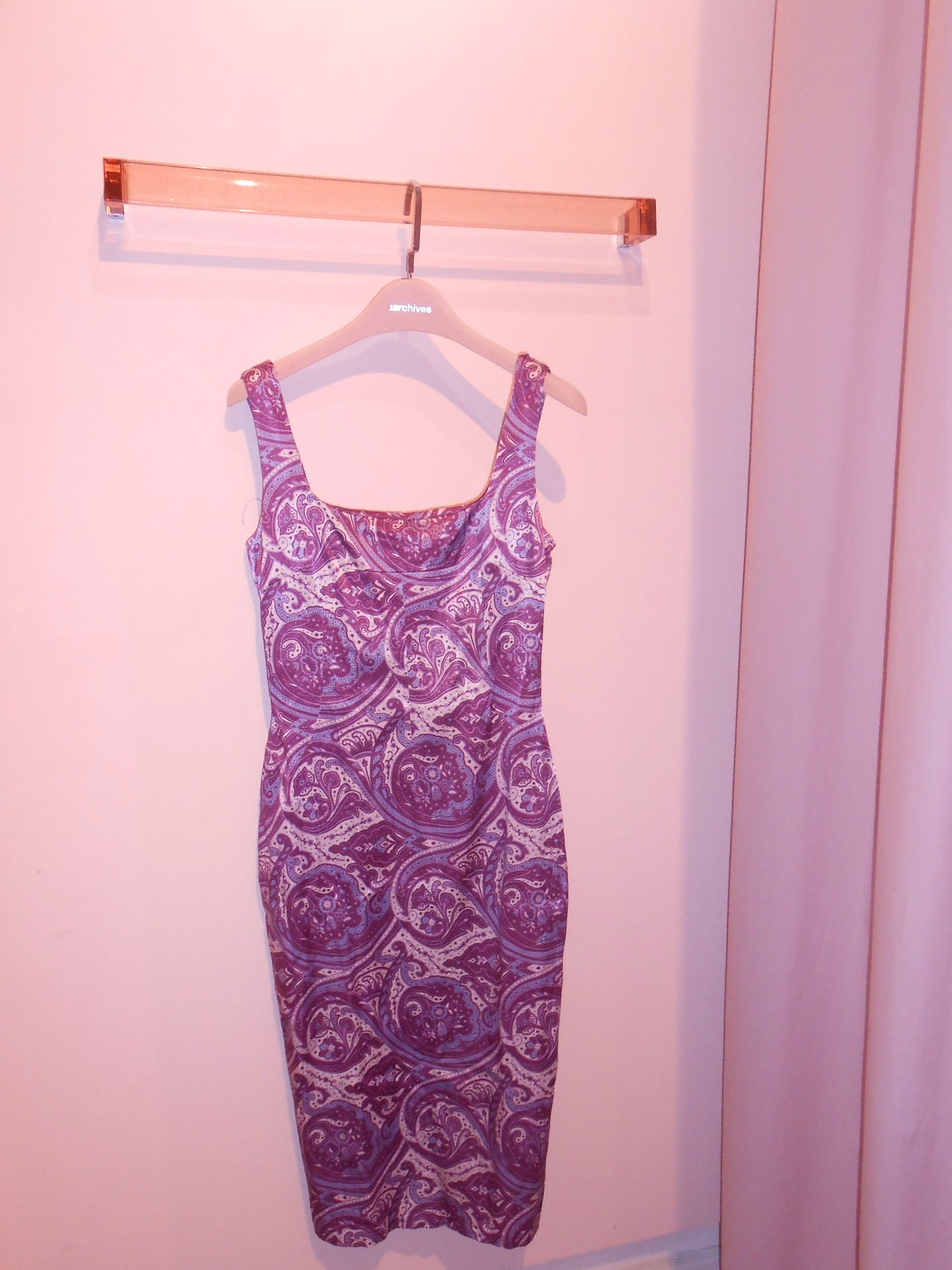 DOLCE & GABBANA SS 2000 PAISLEY PURPLE DRESS