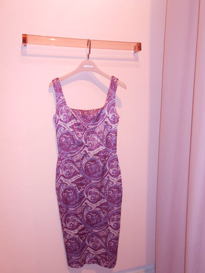DOLCE & GABBANA SS 2000 PAISLEY PURPLE DRESS