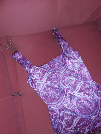 DOLCE & GABBANA SS 2000 PAISLEY PURPLE DRESS