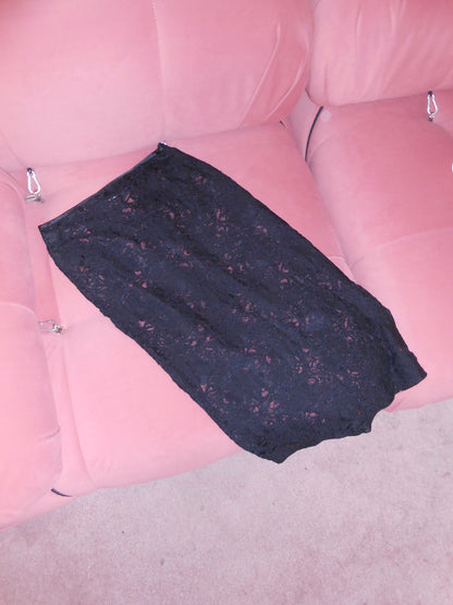 DOLCE & GABBANA 1990S LACE PENCIL SKIRT